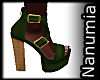suede green heels