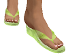 ~P~Sheer Sandals LGreen