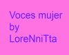 Voces mujer