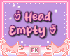 Head Empty eye sign