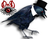 Crow w/tophat Sticker