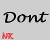 NK | Dont Touch 