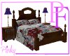 Brown Wood Quilted Bed
