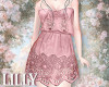 cotton lace gown pink