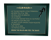 Teal Club Rules Sign