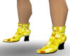 Yellow Sequin Ankle Boot