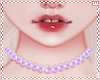 w. Lilac Pearls Choker