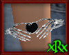 Skel Heart Bracelet Onyx