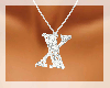 [DF] X silver necklace