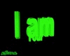 *I AM UR DJ* neon green