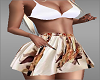 Brown Floral Skorts