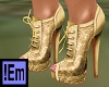 !Em Gold Lace Shoes Lumi