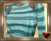Teal Striped Sweater