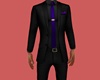 Black Suit  Purple Tie