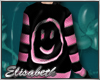 [E]Smiley pink/blk shirt