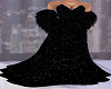 Black Glit Gown w Fur