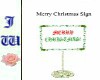 JW Merry Christmas sign