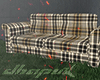 金 Plaid Tartan Sofa