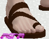 A. Brown sandals