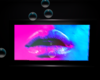 (4) Neon bubble Lips