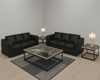 Modern Black Couch Set 2