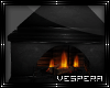 -V- Library Fireplace