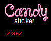 candy pink neon sticker