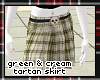 green tartan skirt