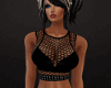 Meshed top w belt black