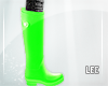! Neon Green Rainboots