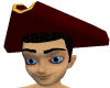 Tricorn Hat Red Gold