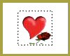 red heart/rose stamp