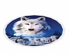 White Wolf Round Rug