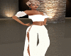 White Slit Pants