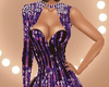 Purple Sequins Gown