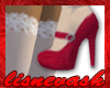 (L) Red Mary Janes Wht S