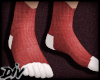 !D! Red Open Toe Socks