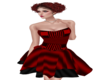 red/black corset top