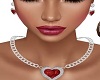Red heart jewelry set