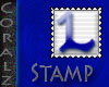 Blue "L" Stamp