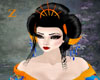Geisha Hair BLK Orange