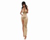 Gown With Heels Gold