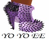 SPIKED ANKLE LILAC BOOT