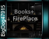 [BD]Books+FirePlace