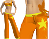 Orange Star Yoga Suit