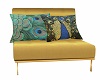 Peacock / Gold Chair