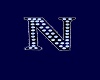 N Blue Letters