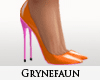 Orange & pink sole heels