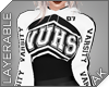 ~AK~ Varsity Crop: White