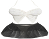 Deann 2Pc W&Blk Dress